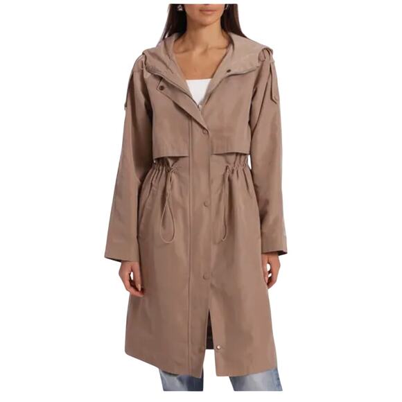Avec Les Filles Oversize Water Resistant Trench Coat Fawn NWT Size S - Picture 1 of 7